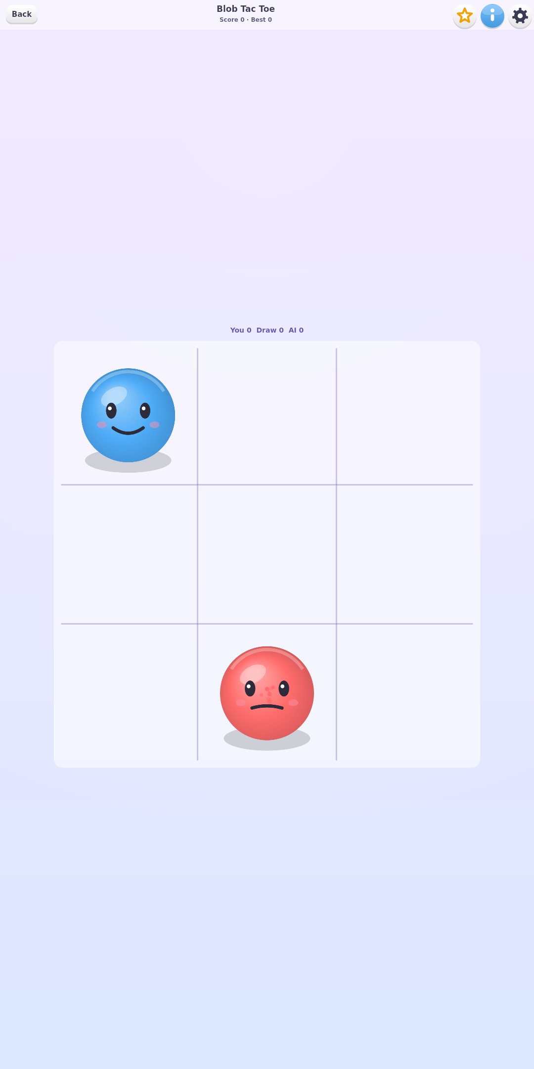 Blob Tac Toe mini-game